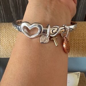 2 Co. 5:17 - Bible Verse Cross Bracelet Silver